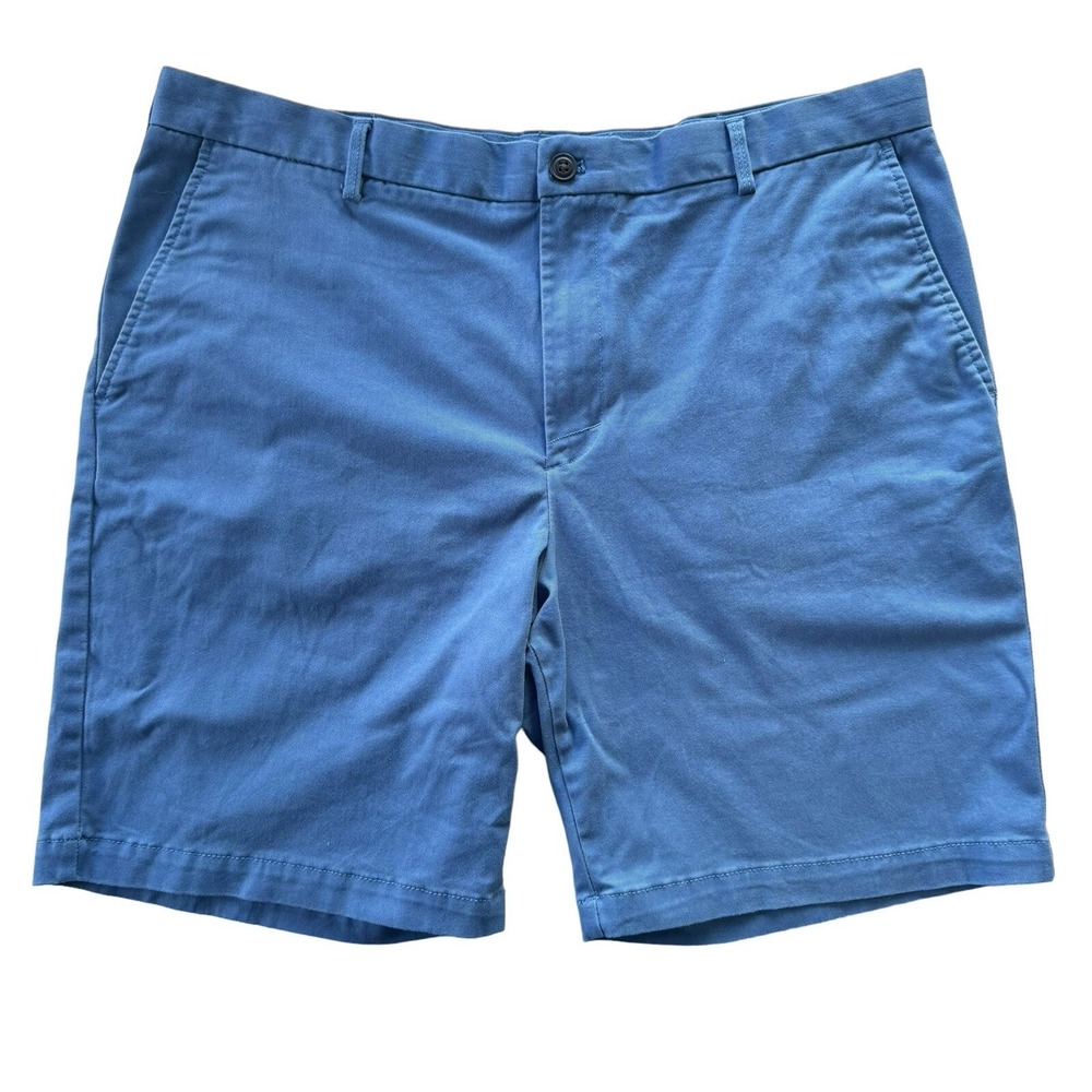Izod 38x9 Blue Flat Front Cotton‎ Polyester Men's Chino Shorts